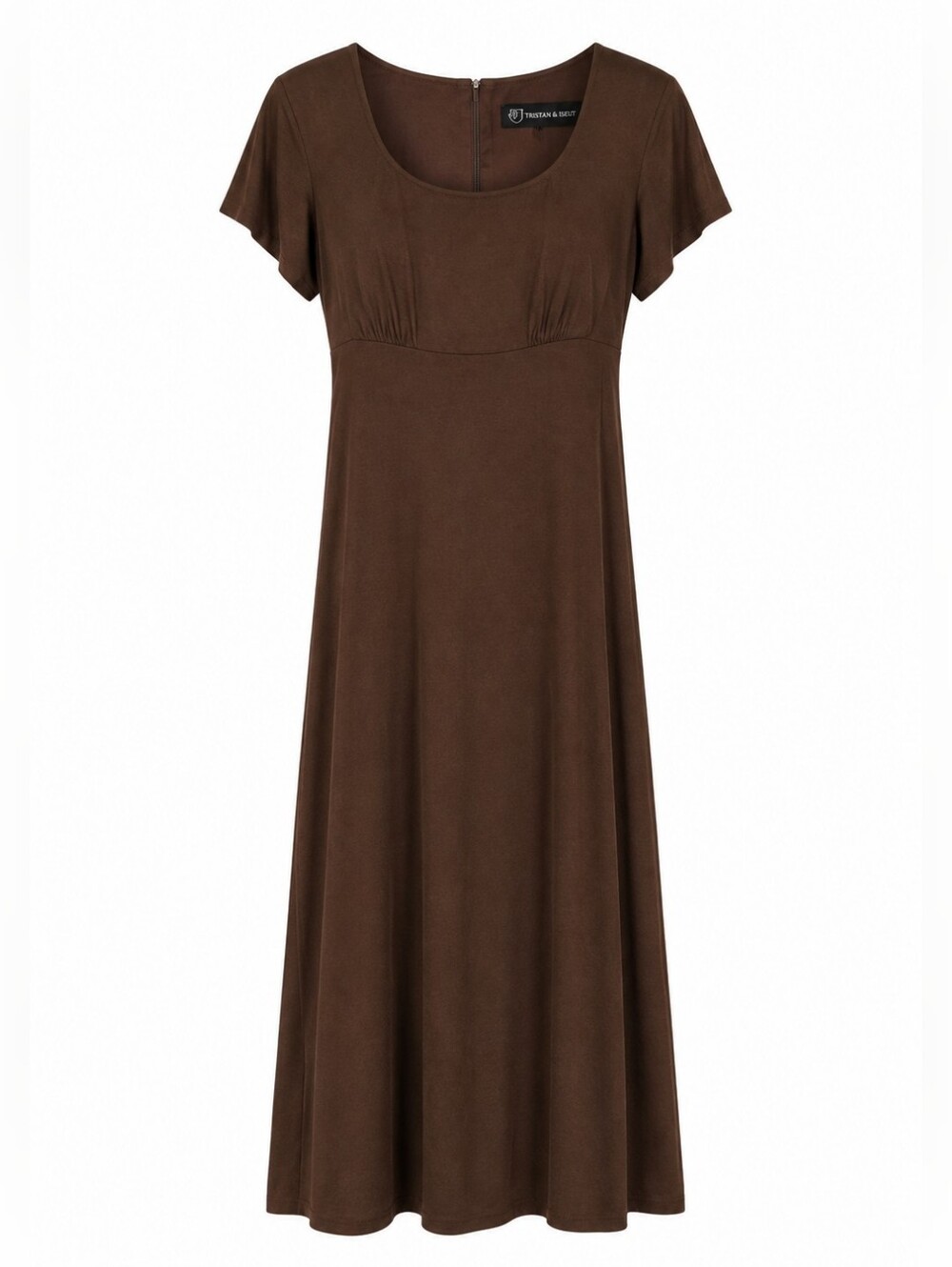 Tristan & Iseut brown empire waist midi dress